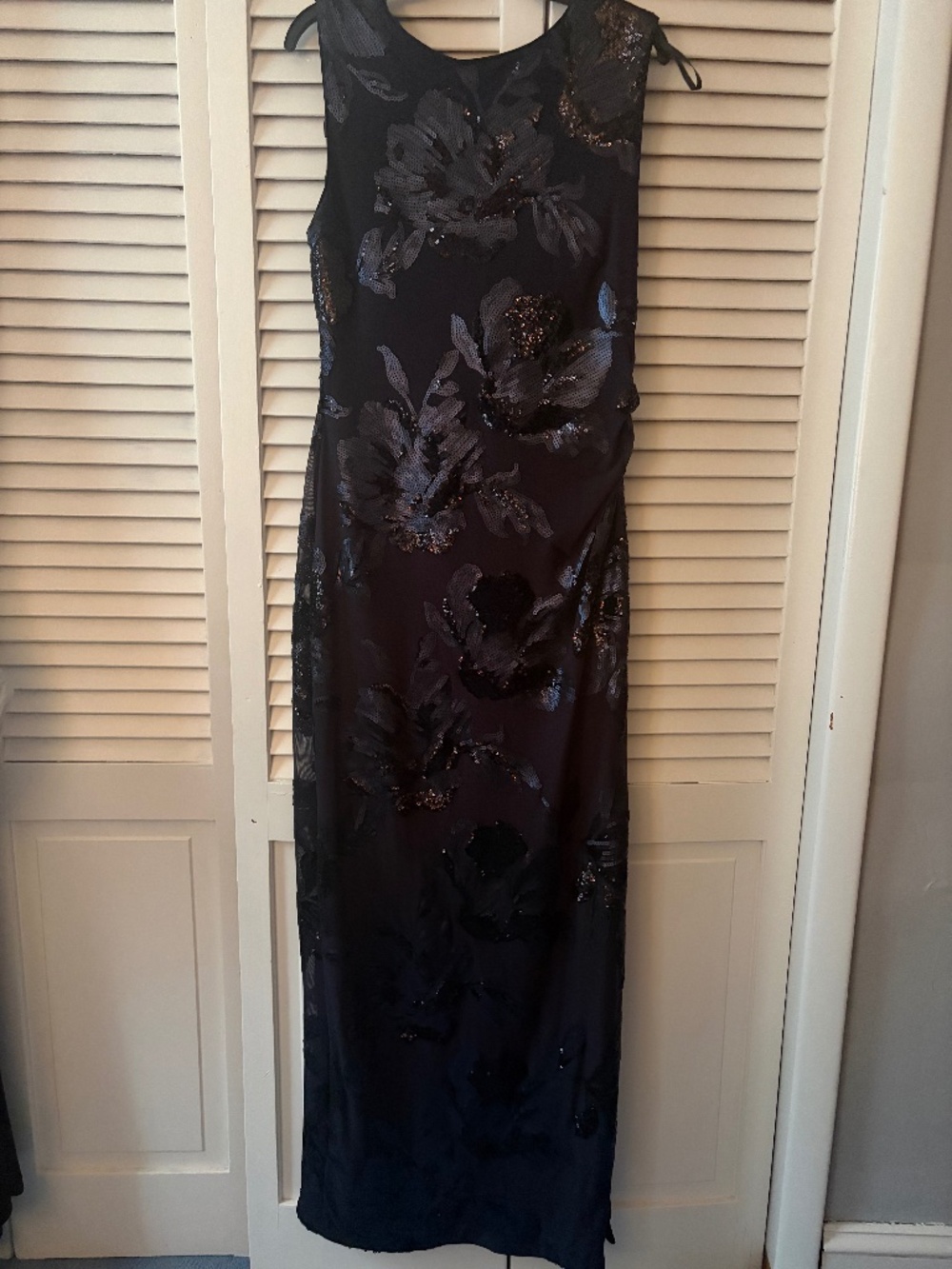 Donna Karan floral sequin gown
